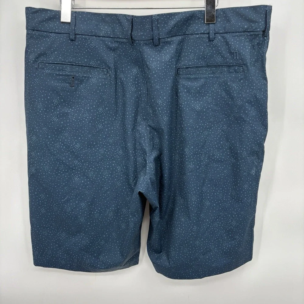 Walter Hagen Mens Performance 11 Flat Front Golf Shorts Navy W/stars Size 40 10